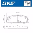 Jeu de 4 plaquettes de frein arrière SKF VKBP 90255 - Visuel 2