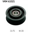 Poulie renvoi/transmission, courroie trapézoïdale à nervures SKF VKM 61021 - Visuel 2