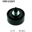 Poulie renvoi/transmission, courroie trapézoïdale à nervures SKF VKM 61069 - Visuel 2