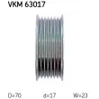 Poulie renvoi/transmission, courroie trapézoïdale à nervures SKF VKM 63017 - Visuel 3