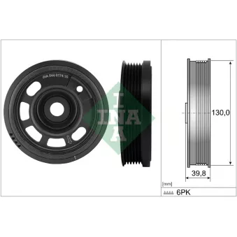 Poulie, vilebrequin INA 544 0174 10