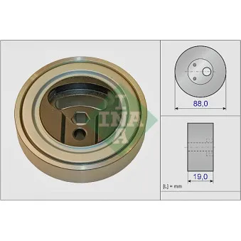 Poulie-tendeur, courroie trapézoïdale à nervures INA 531 0838 10
