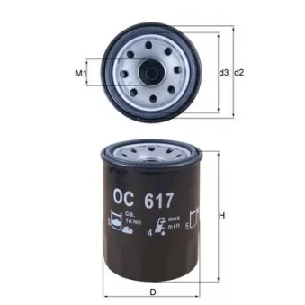 Filtre à huile KNECHT OC 617