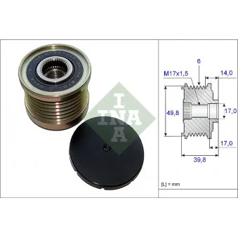 Poulie roue libre, alternateur INA