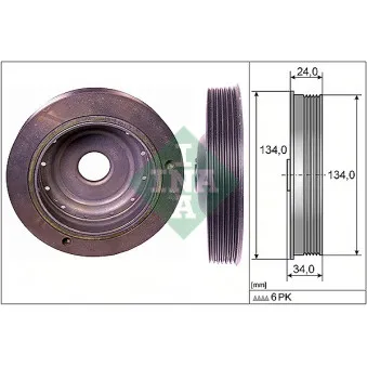 Poulie, vilebrequin INA 544 0091 10