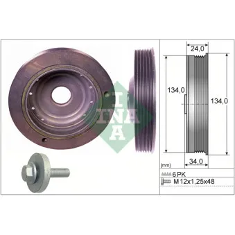 Kit de poulies, vilebrequin INA 544 0091 20