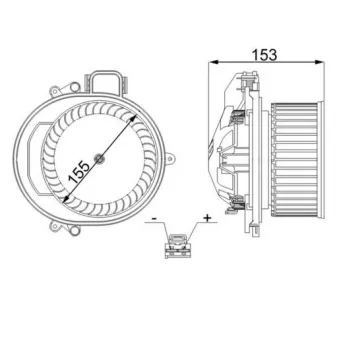 Pulseur d'air habitacle MAHLE AB 257 000S