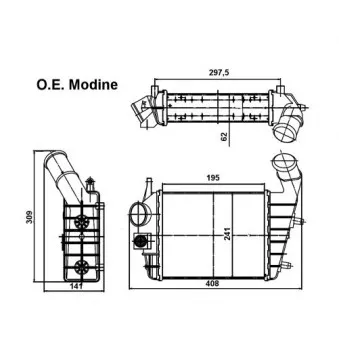 Intercooler, échangeur NRF 30123