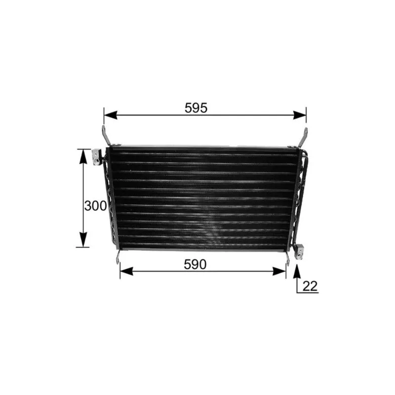 Condenseur, climatisation MAHLE AC 161 000S