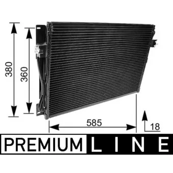 Condenseur, climatisation MAHLE AC 173 000P