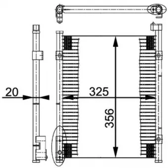 Condenseur, climatisation MAHLE AC 199 000S