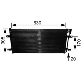 Condenseur, climatisation MAHLE AC 231 000S