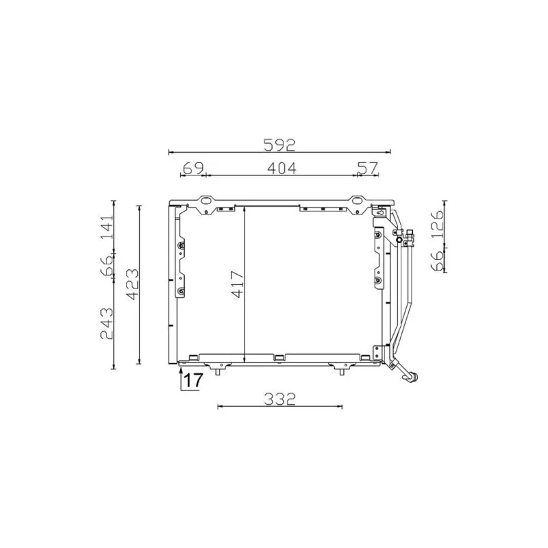 Condenseur, climatisation MAHLE AC 243 000S