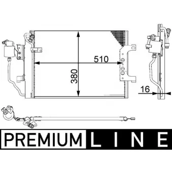 Condenseur, climatisation MAHLE AC 348 000P