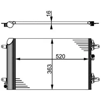 Condenseur, climatisation MAHLE AC 358 000P