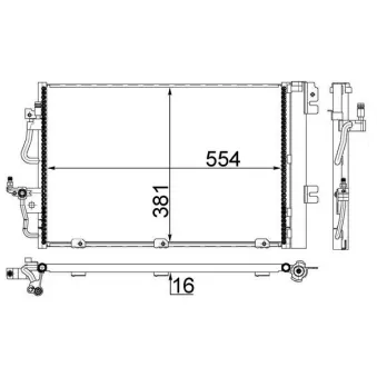 Condenseur, climatisation MAHLE AC 377 001S