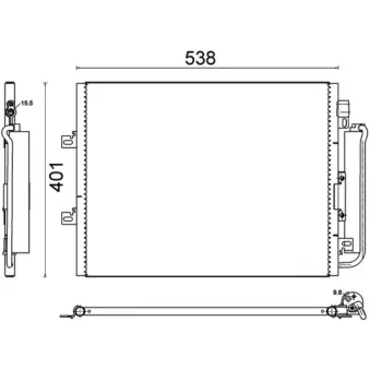 Condenseur, climatisation MAHLE AC 641 000S