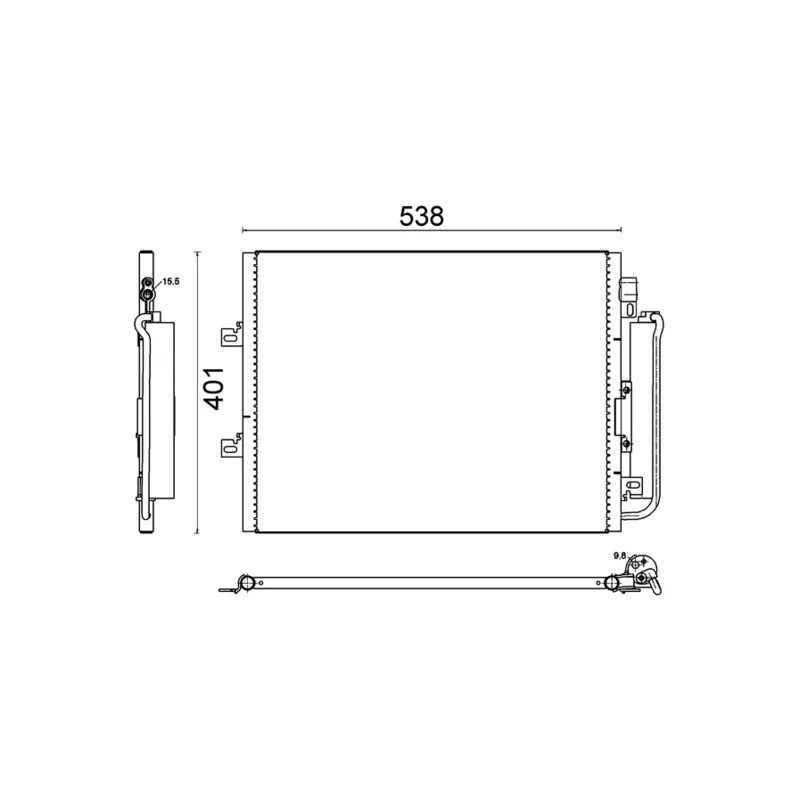 Condenseur, climatisation MAHLE AC 641 000S