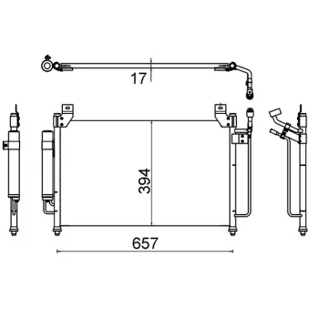 Condenseur, climatisation MAHLE AC 642 000S