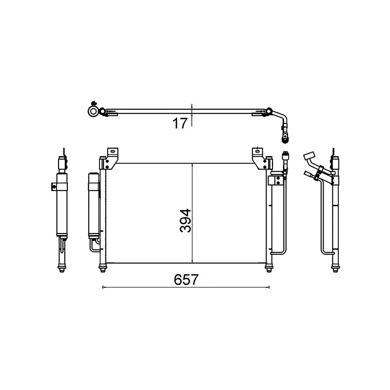 Condenseur, climatisation MAHLE AC 642 000S