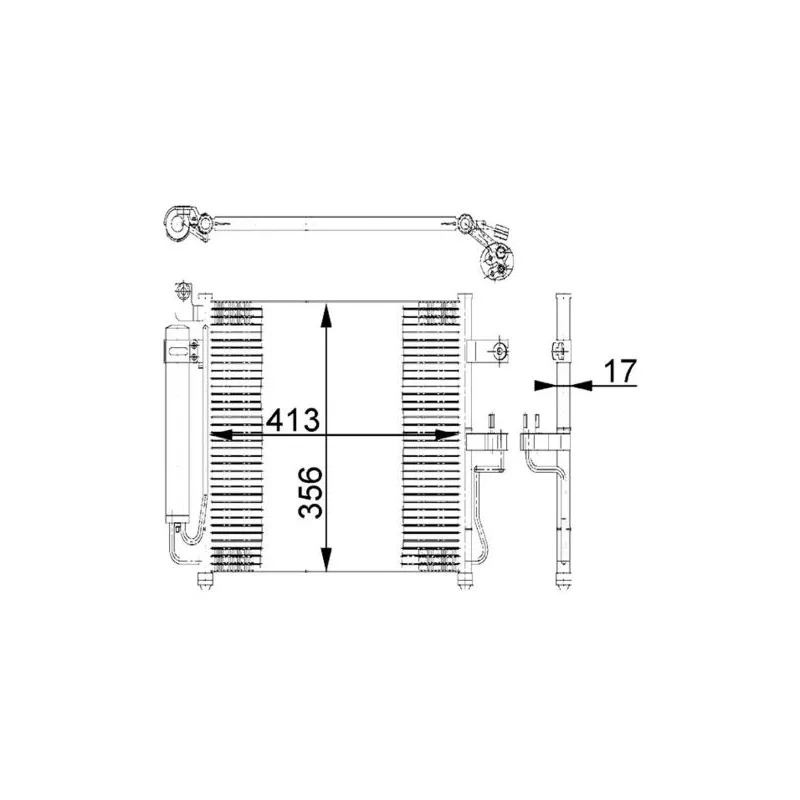 Condenseur, climatisation MAHLE AC 677 000S