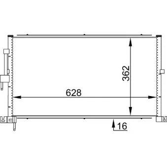 Condenseur, climatisation MAHLE AC 687 001S