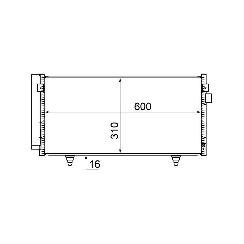 Condenseur, climatisation MAHLE AC 718 000S