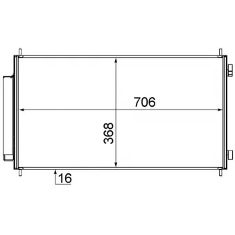 Condenseur, climatisation MAHLE AC 719 000S