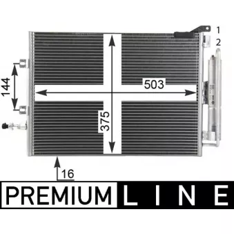 Condenseur, climatisation MAHLE AC 721 000P