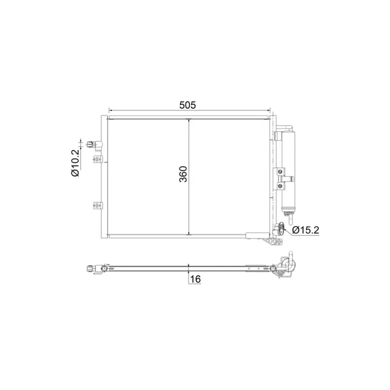 Condenseur, climatisation MAHLE AC 721 000S