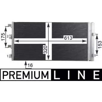 Condenseur, climatisation MAHLE AC 724 000P