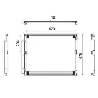 Condenseur, climatisation MAHLE AC 838 000S