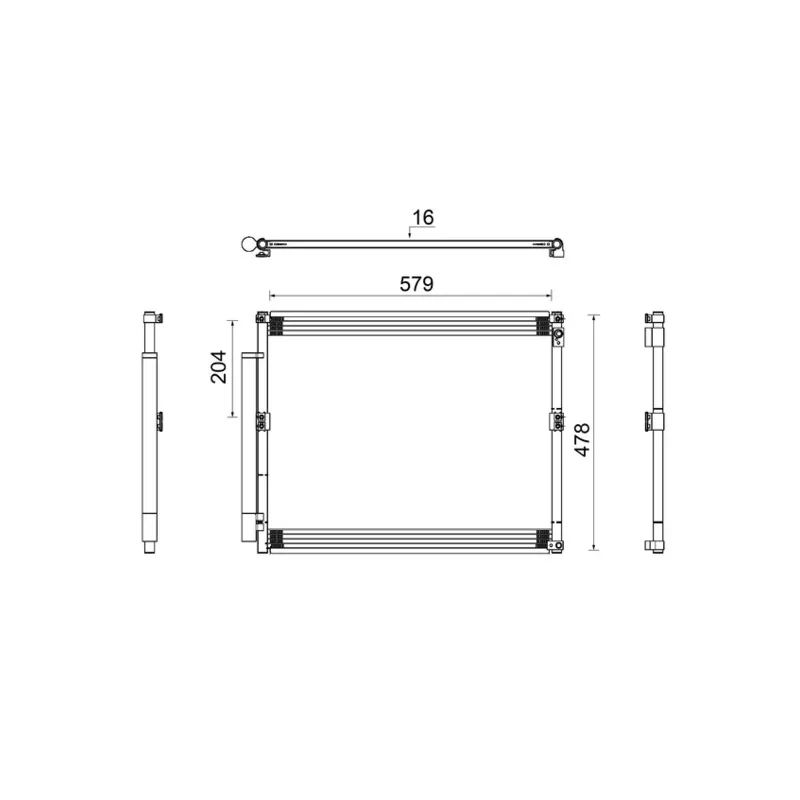 Condenseur, climatisation MAHLE AC 838 000S