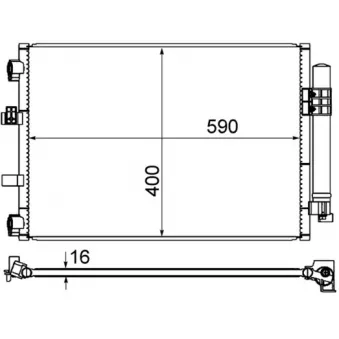 Condenseur, climatisation MAHLE AC 861 000S