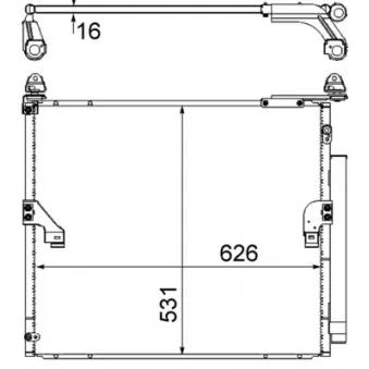 Condenseur, climatisation MAHLE AC 863 000S