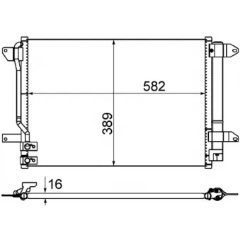 Condenseur, climatisation MAHLE AC 864 000S