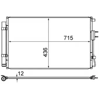 Condenseur, climatisation MAHLE AC 868 000S