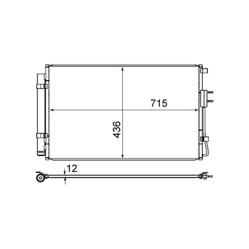 Condenseur, climatisation MAHLE AC 868 000S