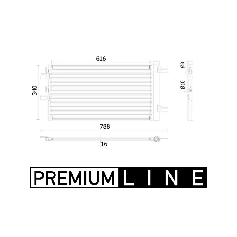 Condenseur, climatisation MAHLE AC 895 000P