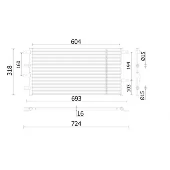 Condenseur, climatisation MAHLE AC 914 000S