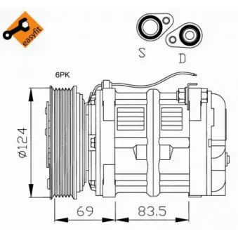 Compresseur, climatisation NRF 32038