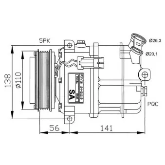 Compresseur, climatisation NRF 32190G