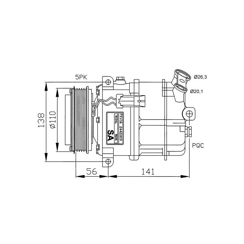 Compresseur, climatisation NRF 32190G