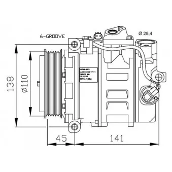 Compresseur, climatisation NRF 32214G