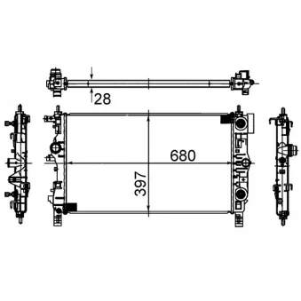 Radiateur, refroidissement du moteur MAHLE CR 1011 000S