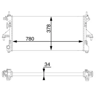 Radiateur, refroidissement du moteur MAHLE CR 1069 000S