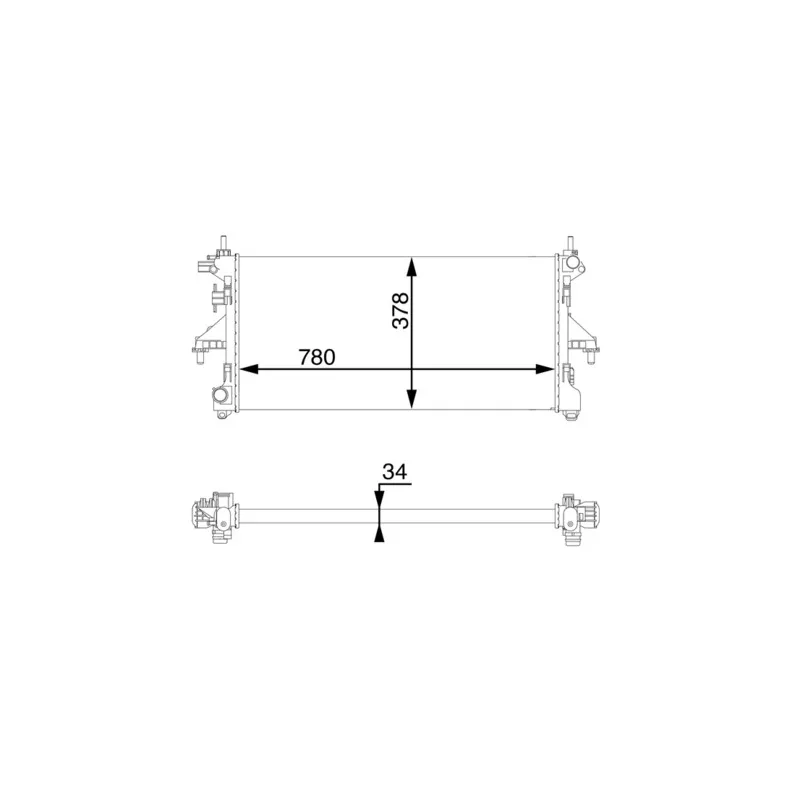 Radiateur, refroidissement du moteur MAHLE CR 1069 000S