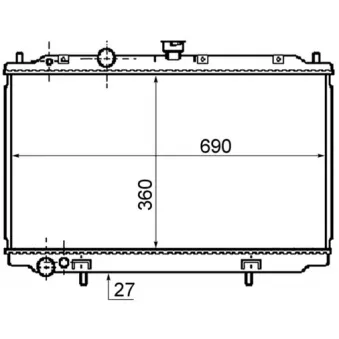 Radiateur, refroidissement du moteur MAHLE CR 1077 000S