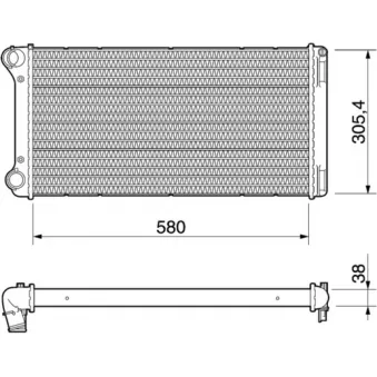 Radiateur, refroidissement du moteur MAHLE CR 1109 000P