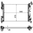 Radiateur, refroidissement du moteur MAHLE CR 1121 000P - Visuel 1